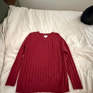 Croft & Barrow Red Cable Knit Sweater